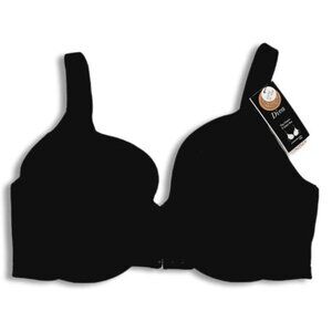 LINDEX Diva T-Shirt Bra Matte & Satin Smooth Full Coverage Black 42 DD